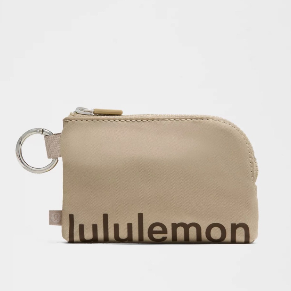 Lululemon Athletics - Clippable Card Pouch - Sheer Oak + Lava Cake